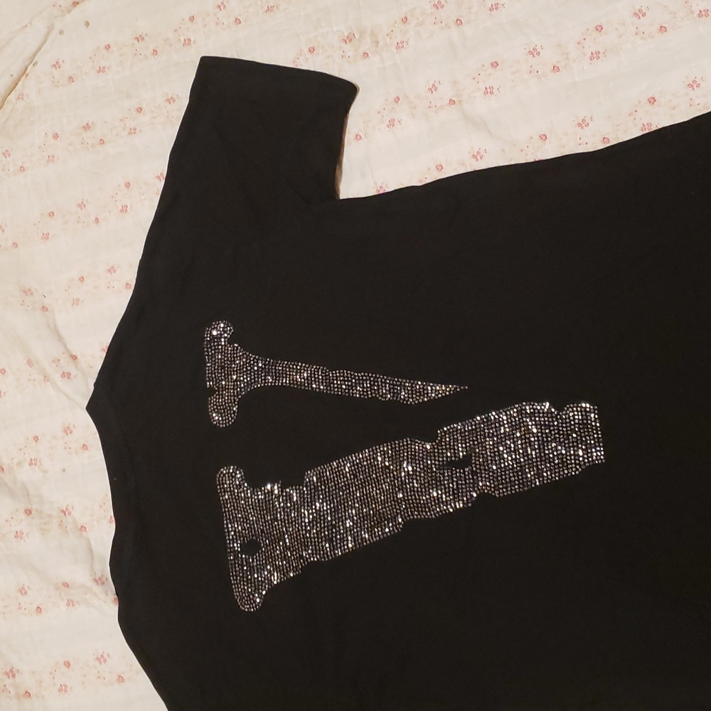 Vlone Friends Rhinestone Black Tee